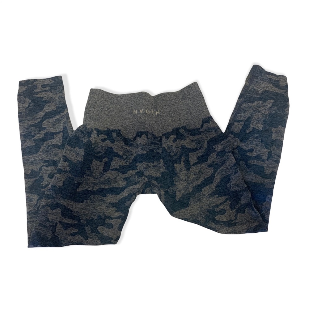 NVGTN Slate Blue Camo Seamless Leggings Size M